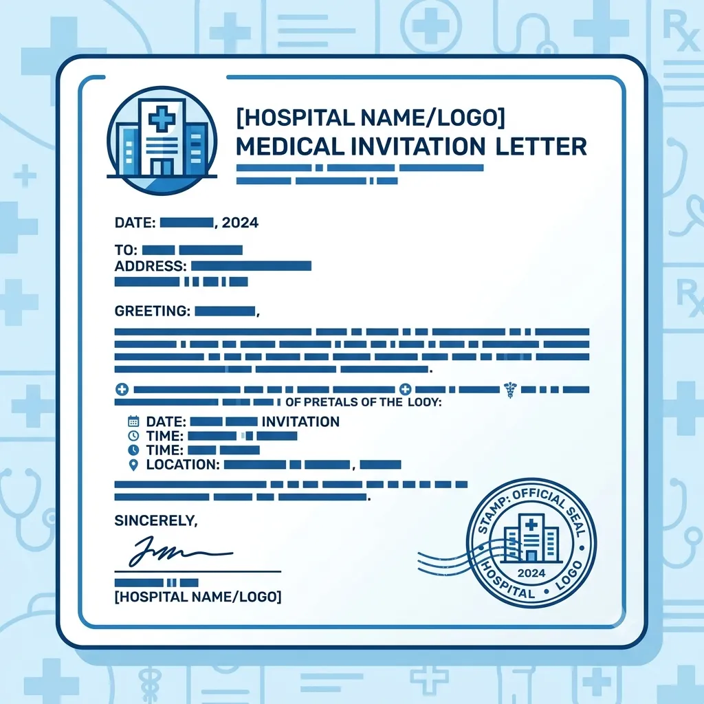 Medical invitation letter for China